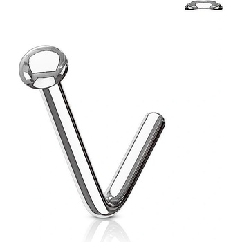 Šperky4U zahnutý piercing do nosu půlkulička N0076-ST