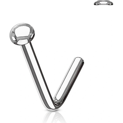 Šperky4U zahnutý piercing do nosu půlkulička N0076-ST
