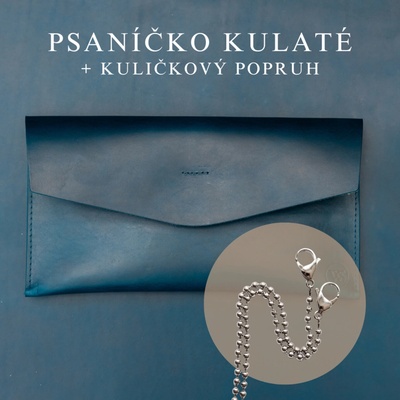 Wood Style psaníčko Kulaté Modré Kuličkový
