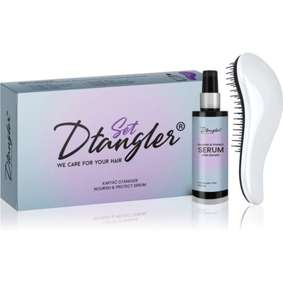 Dtangler We Care For Your Hair Set подаръчен комплект За коса Silver 2 бр