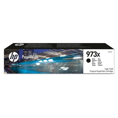 HP 973X High Yield Black Original PageWide Cartridge глава и патрон за мастиленоструен принтер 1 броя Оригинал Висок (XL) добив Черен (L0S07AE) (L0S07AE)