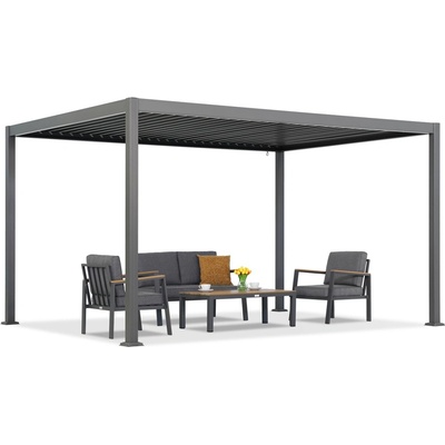 Garden Point Terasová pergola Amarante 3 x 4 m antracitová