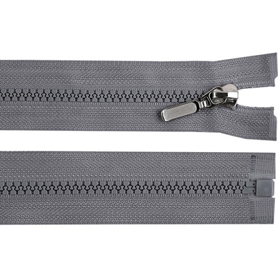Kostěný zip No 5 délka 80 cm s ozdobným jezdcem Varianta: 319 šedá ocelová, Balení: 1 ks