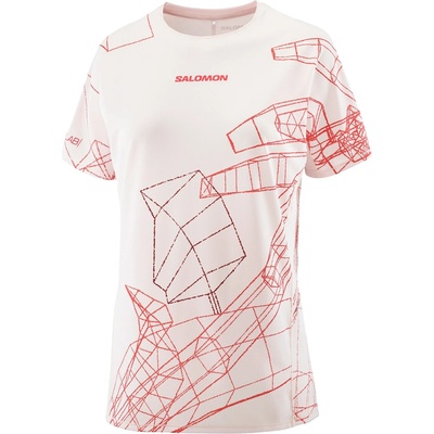 Salomon Дамска тениска Salomon Women's S/Lab Speed Tee Running shirt - Lilac Ash / Fiery Red (916-5910-0113)