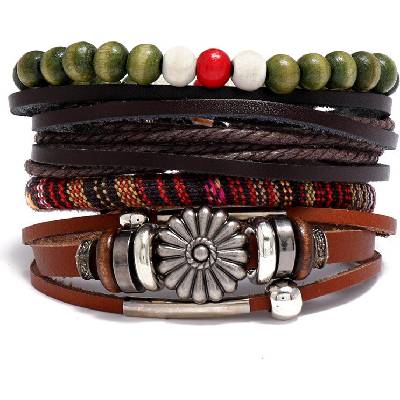 Flor de Cristal Set pánských náramků BOHO 4 v 1 8543