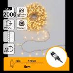Aigostar - LED външна коледна гирлянда 2000xLED/8 функции 103m IP44 топла бяла (AI2448)