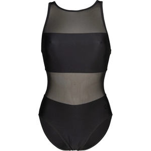 arena Дамски бански костюм Arena Women's Mesh Panels Swimsuit Vent Back Swimsuit - Black - размер 42 (EU) (150-4059-0115)