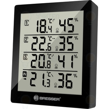 Метеорологична станция Temeo Hygro Quadro, black (73257)