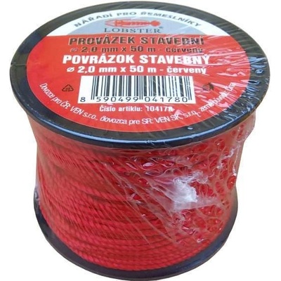 Provázek stavební 2,0mm*50m červený