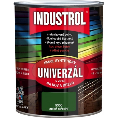 Industrol S2013 Vrchná syntetická farba 0,75l 5300 zeleň stredná