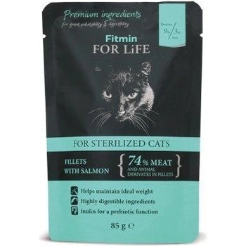 Fitmin For Life cat sterilized salmón 85 g