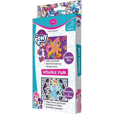 Revontuli Toys Oy Творчески комплект Revontuli Toys Oy - Пъзел и гравиране, двоен, Моето малко пони (66765)
