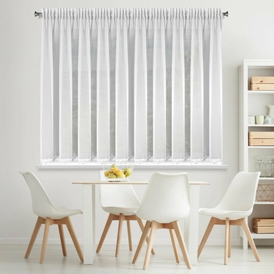 EUROFIRANY ZÁCLONA NA PÁSKE LILI 400X145 CM BIELA