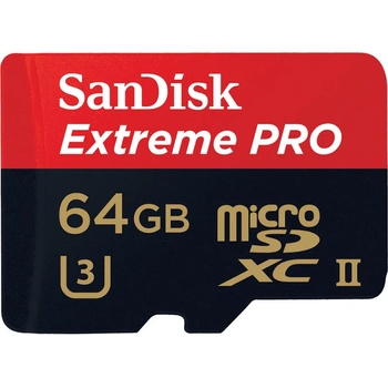 SanDisk microSDXC Extreme Pro 64GB UHS-II/U3/C10 SDSQXPJ-064G-GN6M3/173318