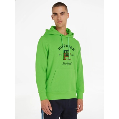 Tommy Hilfiger Curved Monogram Hoody Sweatshirt Tommy Hilfiger | Zelen | МЪЖЕ | XL