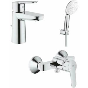 GROHE Смесител за мивка Grohe BauEdge с душ слушалка Tempesta, гланциран хром (11292603)