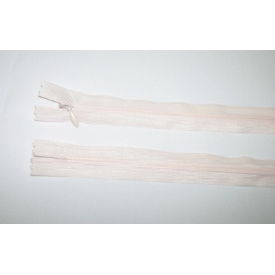 Zips krytý 3mm ružová nedeliteľný 18cm dederon
