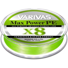 VARIVAS Šňůra Max Power PE X8 Lime Green #0,8 150m 0,148mm 7,58kg