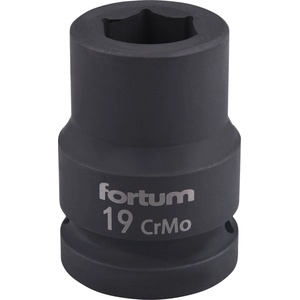 Fortum Машинна (ударна) муфа 3/4", 19 мм, l 52 мм, почернена, fortum