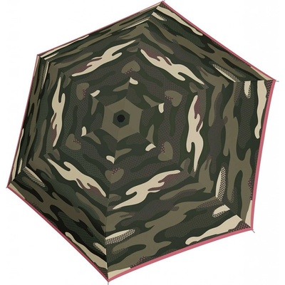 Doppler Fiber Havanna Camouflage deštník dámský skládací khaki