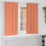 Pure Line Home Плътни завеси в цвят теракота с метални халки, 2 бр. , 140 x 175 см - zalegloto - 39,90 лв