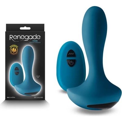 Затоплящ се простатен масажор с дистанционно, 14, 2см. - Renegade Thor Teal (NSTOYS0992)