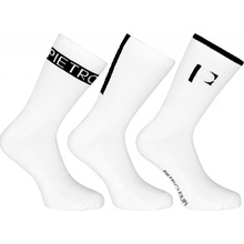 Pietro Filipi 3PACK ponožky sportovní vysoké 3POB4 biele