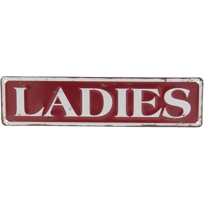 Nástěnná kovová cedule Ladies - 40*10 cm - Clayre & Eef