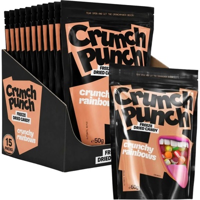 Crunch Punch Crunchy Rainbows mrazem sušené bonbóny 15 x 50 g