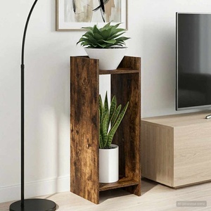 vidaXL Стойка за растения Опушен дъб 30 x 30 x 80 cm (899586)
