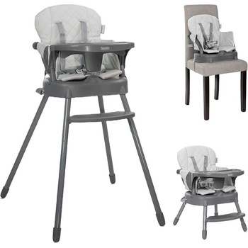 Lorelli Столче за хранене 3 в 1 Lorelli - Siesta, Grey Leather (10100532506)