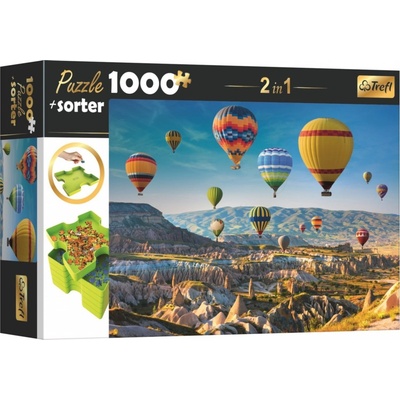 Trefl s třídičem 2v1 Balóny nad Kapadokií 1000 dílků