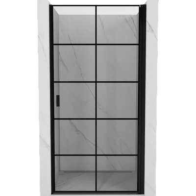 Mexen Mist-B стъклена врата за душ, отваряема на дясно, 100 см, черна решетка, черно - 8A2-100-000-70-77-P (8A2-100-000-70-77-P)