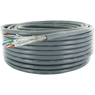 Shwaiger NWKU6025 051Cat 6A (S/FTP), nezostavený, 25m, sivý