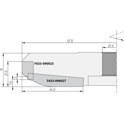 IGM Professional Profilový nôž pre výplňové frézy F633 -19x12x1,5 horné branie F633-090025