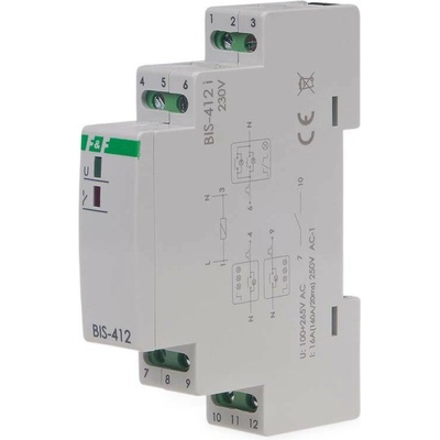 BIS-412-LED/230 - Skupinové (hotelové) impulzné relé, 230V, 16A (160A/20ms), 1x NO