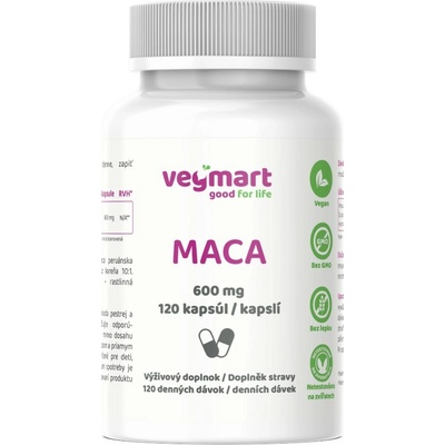 Vegmart Maca 600 mg 120 kapsúl