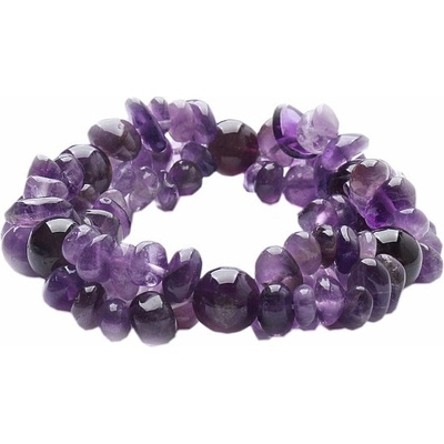 Nefertitis Ametyst luxusní náramek sekaný s korálky NF10833