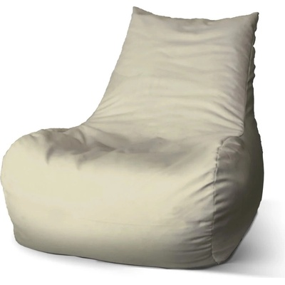 Sablio sedací vak Bean Biela slonová kost 100 x 90 x 45 cm