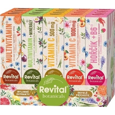 Revital Botanicals Mix Box s bylinnými extrakty 5 x 4 x 20 šumivých tablet