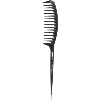 Janeke Carbon Fibre Fashion Comb with a long tail and wavy frame hrebeň na vlasy 21,5 x 3 cm