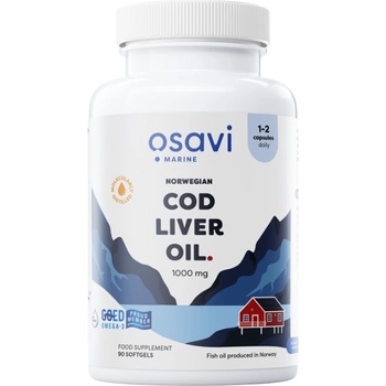 Osavi Norwegian Cod Liver Oil 1000 mg | Lemon Flavored [90 Гел капсули]