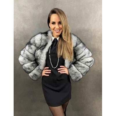 Max Original Leather dámsky kožuch líška 247FX white/black White/black