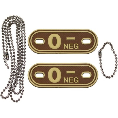 MFH Dog-Tags psie štítky 0 NEG 3D PVC hnedé