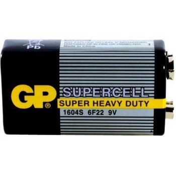 GP Batteries Цинк карбонова батерия GP 6F22 -9V- Supercell 1604E 1 бр. shrink (GP-BM-1604S-B)
