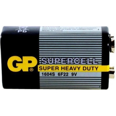 GP Batteries Цинк карбонова батерия GP 6F22 -9V- Supercell 1604E 1 бр. shrink (GP-BM-1604S-B)