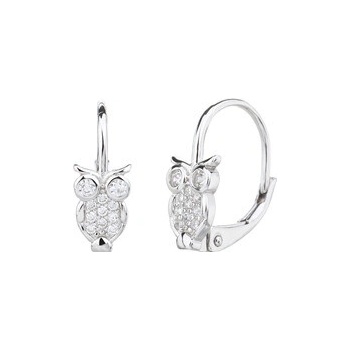 Nubis Stříbrné dívčí náušnice sovičky DN-0088