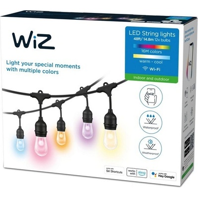 Philips Wiz 8719514554450 Outdoor string Exteriérová světelný řetěz IP65 černá