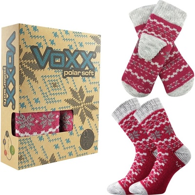 Voxx dámske ponožky a palčiaky Trondelag set magenta