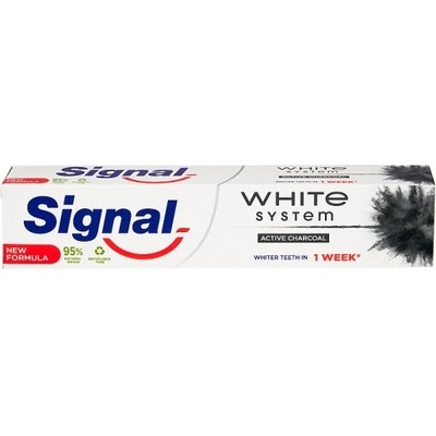 Signal zubná pasta White system Active Charcoal 75 ml